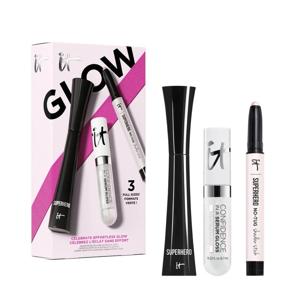 IT Cosmetics Superhero Glow Mascara Set - Black and White